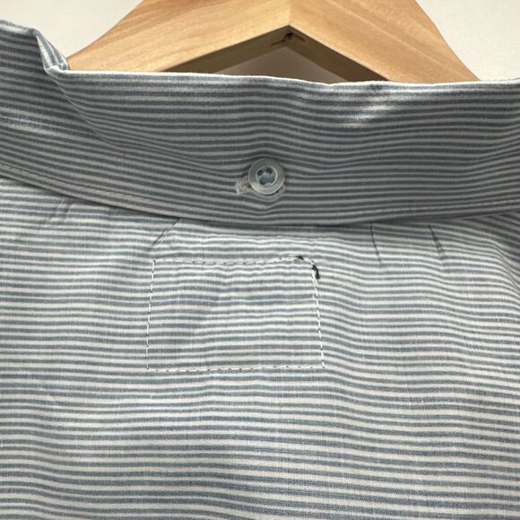 SURF THE EARTH Shirt Mens XXL Button Up Blue Cotton Coastal Short Sleeve - Picture 7 of 8